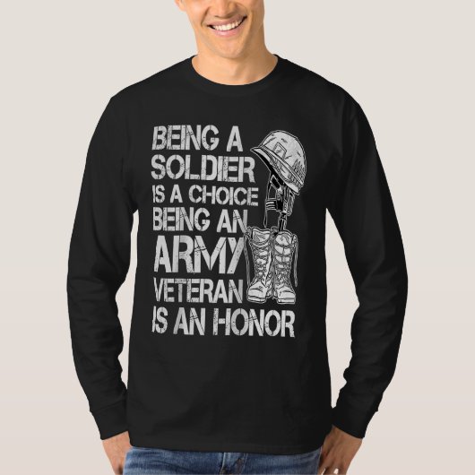 Being A Soldier Is A Choice  Raglan Baseball T-shirt (Voorkant)