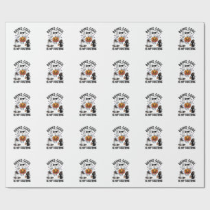 Being Cool Is Kostuum Halloween Geest Pompoen Kat_ Cadeaupapier