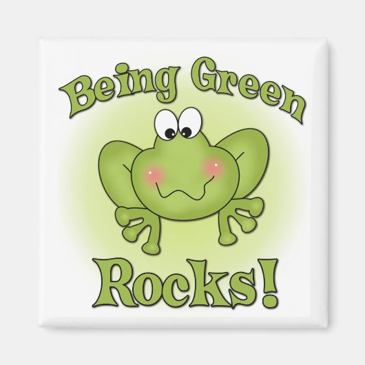Being Green Rocks magneet (Voorkant)