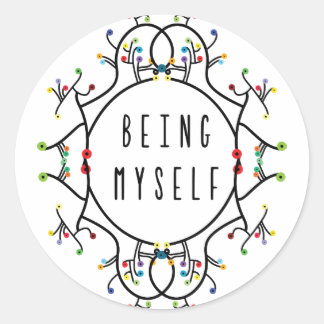 Being myself ronde sticker