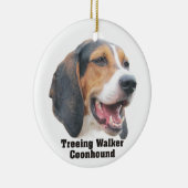 Beingend Walker Coonhound kerstversiering Keramisch Ornament (Rechts)