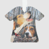 Beingend Walker Coonhound kerstversiering Ornament (voorkant)