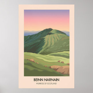 Beinn Narnain Munros van Schotland Reisposter Poster