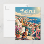 Beiroet Libanon Briefkaart (Voorkant / Achterkant)