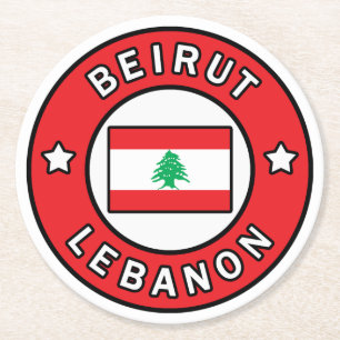 Beiroet Libanon Ronde Kartonnen Onderzetter
