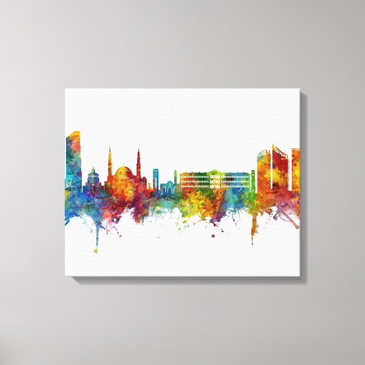 Beiroet Libanon Skyline Canvas Afdruk (Voorkant)