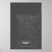 Beiroet, Libanon (zwart wit) Poster (Voorkant)