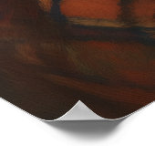 Bejaarde vrouw omhelst drie gezellige katten poster (Hoek)