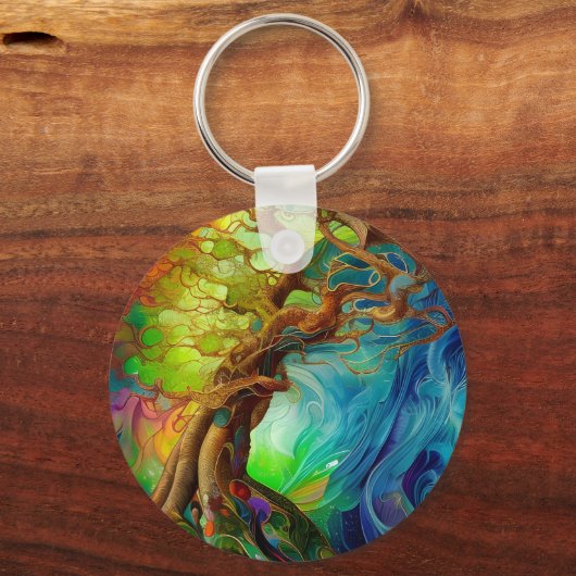 Bejewelde boom sleutelhanger (Voorkant)