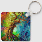 Bejewelde boom sleutelhanger (Achterkant)