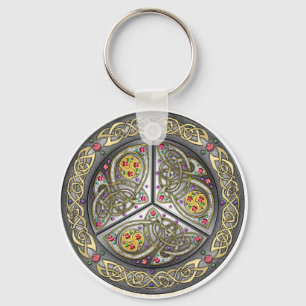 Bejeweled Celtic Shield Sleutelhanger