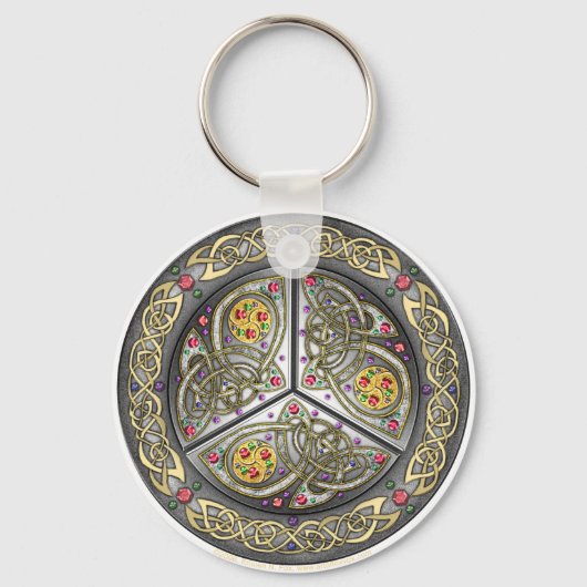 Bejeweled Celtic Shield Sleutelhanger (Voorkant)