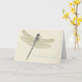 Bejeweled Dragonfly Penser de votre carte (Fleur jaune)