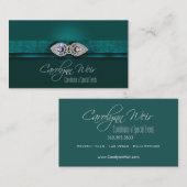 "Bejeweled" - Glamoureus Elegant Event Planner Visitekaartje (Voorkant / Achterkant)