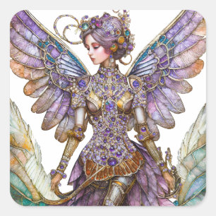 Bejeweled Sugar Plum Fairy Vierkante Sticker