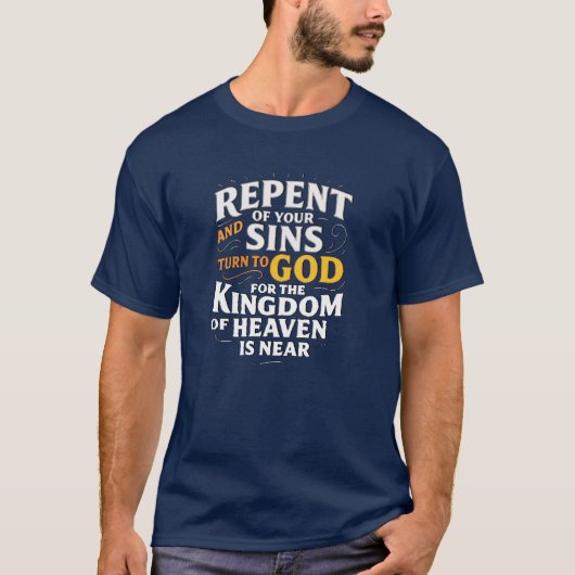 Bekeert u en keert u tot God – Christelijk T-shirt (Voorkant)