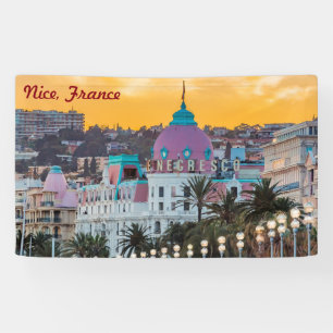 Bekend luxe hotel Hotel Negresco in Nice Frankrijk Spandoek