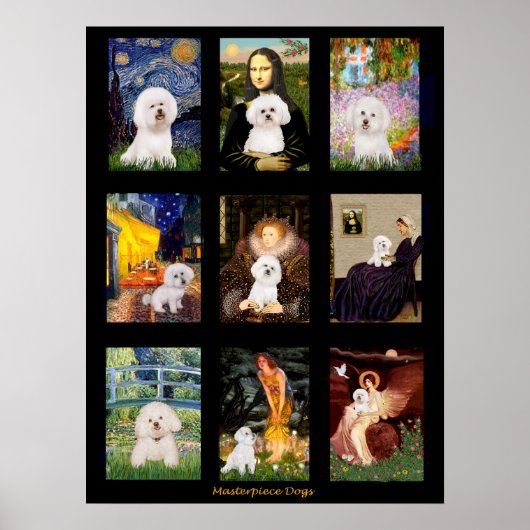 Bekende Art Bichon Frise Composite Poster (Voorkant)