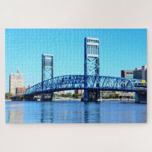 Bekende blauwe brug legpuzzel