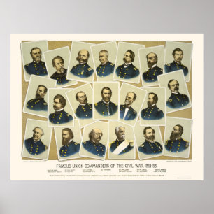 Bekende commandanten van de Unie 1884 Poster