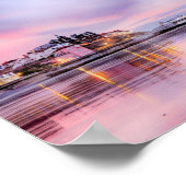 Bekende Cromer pier in Norfolk England met roze su Poster (Hoek)