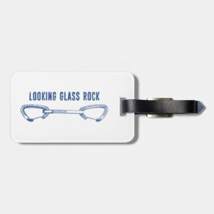 Bekende glazen rockklimming quickdraw bagagelabel