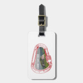 Bekende glazen rotsklimmer Carabiner Bagagelabel (Voorkant verticaal)