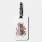 Bekende glazen rotsklimmer Carabiner Bagagelabel (Achterkant verticaal)