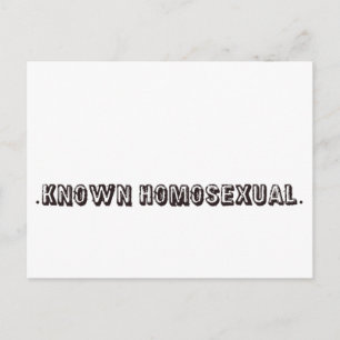 Bekende homoseksualiteit briefkaart