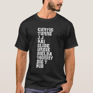 Bekende invloedrijke jazz trombone spelerslijst t-shirt
