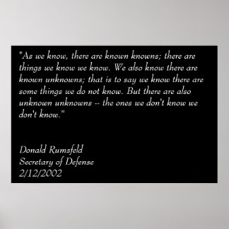 Bekende kennis van Rumsfeld Poster
