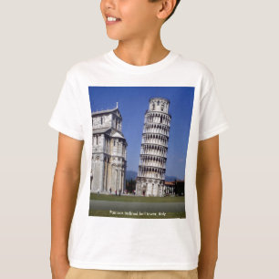 Bekende klokkentoren, de Leaning Tower van P T-shirt