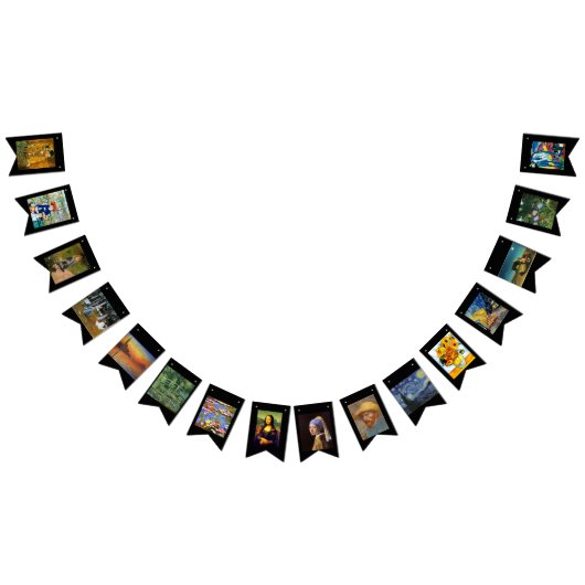 Bekende kunst, kunstklasdecor vlaggetjes (Alle)