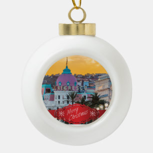 Bekende luxehotel Hotel Negresco in Nice Frankrijk Keramische Bal Ornament