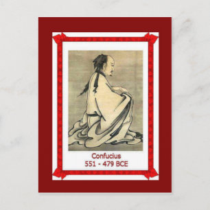 Bekende mensen, Confucius, 551-479BC Briefkaart