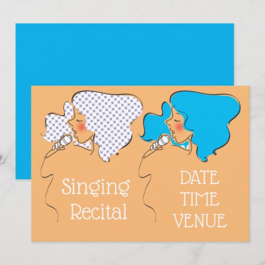 Bekende overweging retro-vocale prestaties kaart (Voorkant / Achterkant)