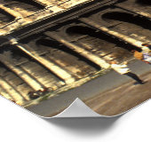 Bekende ruïnes van het Coliseum in Rome, Italië Poster (Hoek)
