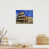 Bekende ruïnes van het Coliseum in Rome, Italië Poster (Keuken)
