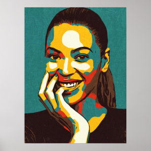 Bekende Zanger Portret Modern Wandschilderij Poster