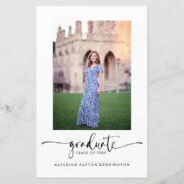 Bekendmaking Afstuderen budget Elegant Script