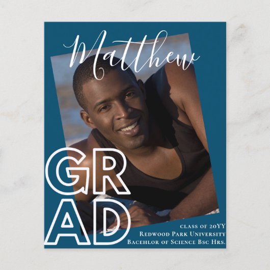 Bekendmaking Afstuderen BUDGET PHOTO Moderne klass (Voorkant)