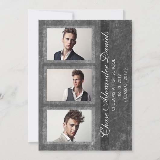 Bekendmaking Afstuderen Grunge Black 2013 Aankondiging (Voorkant)