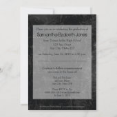 Bekendmaking Afstuderen Grunge Texture (zwart) Kaart (Achterkant)