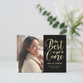 Bekendmaking beste toekomstig EDITABLE COLOR Afstu Briefkaart (Staand voorkant)