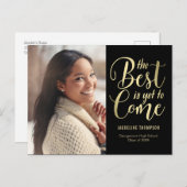 Bekendmaking beste toekomstig EDITABLE COLOR Afstu Briefkaart (Voorkant / Achterkant)