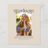 Bekendmaking budget Retro Blush Photo Afstuderen (Voorkant)