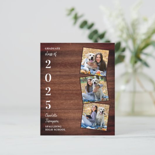 Bekendmaking budget Rustic Photo Collag Afstuderen (Staand voorkant)