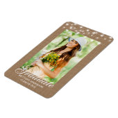 Bekendmaking Burlap Lights Foto Afstuderen Magneet (Linkerzijde)