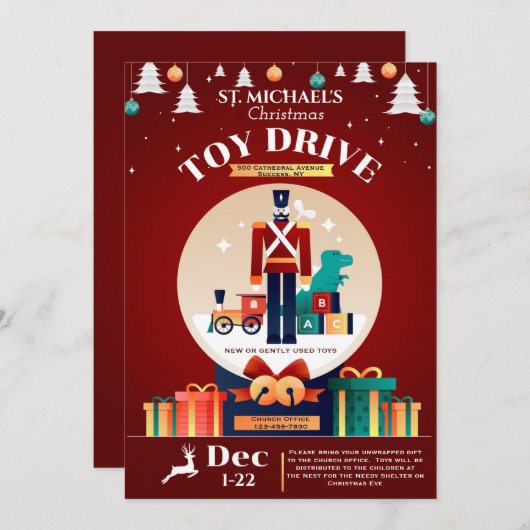 Bekendmaking kerstSpeelgoed Aankondiging (Voorkant / Achterkant)