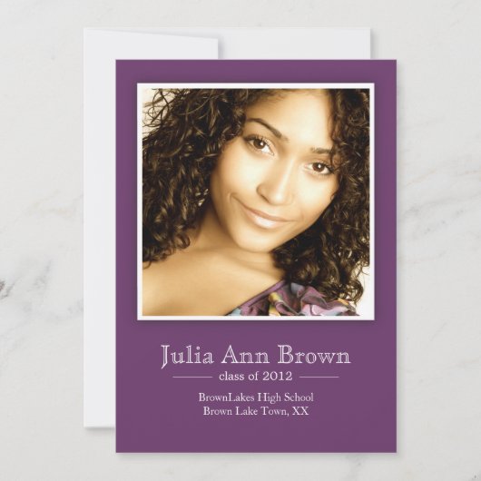 Bekendmaking klassieke foto Afstuderen Kaart (Voorkant)